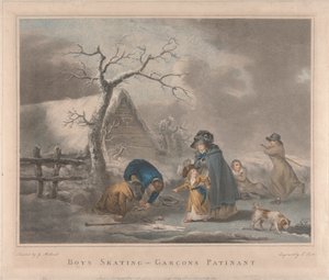 Set of Four: Boys Skating
