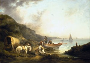 Smugglers traffic on the coast, early 19th century by George Morland