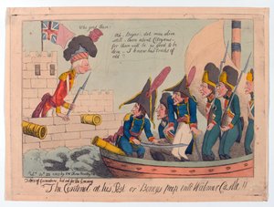 The Centinel at his Post or Boneys peep into Walmer Castle