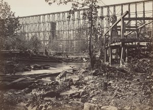 Trestle Bridge at Whiteside by George N. Barnard