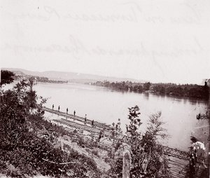 View on Tennessee River looking toward Chattanooga, ca. 1864