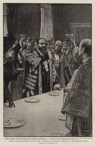 After the Proclamation of the King, drinking His Majesty
