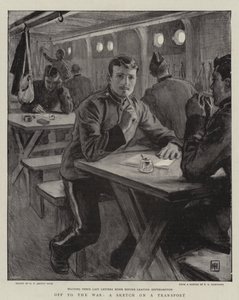 Off to the War, a Sketch on a Transport