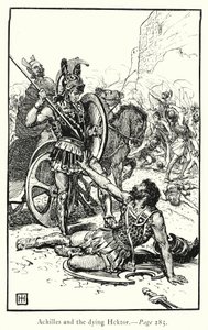 The Iliad: Achilles and the dying Hector by George Percy Jacomb Hood