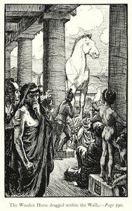 The Iliad: The Wooden Horse Dragged Within the Walls by George Percy Jacomb Hood