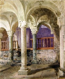 Crypt of St. Nicolas Giornico, Canton Ticino, Switzerland by George Price Boyce