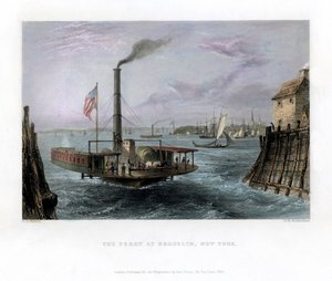 The Ferry at Brooklyn, New York, USA by George Richardson