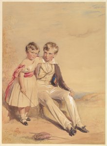 Portrait of two children by George Richmond