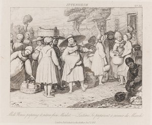 Milk Women, Ittenheim, c.1821 by George Robert Lewis