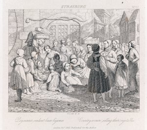 Peasants Selling, Strasburg by George Robert Lewis