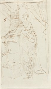 An Elegant Lady in Classical Dress by George Romney