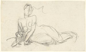 Female Figure Seated on the Ground by George Romney