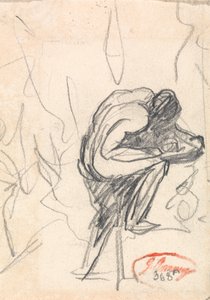 Figure Standing, with a Bent Knee by George Romney