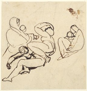 Figure Studies of Women and Children Suffering