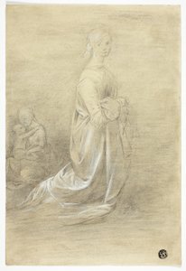 Kneeling Woman, Seated Mother and Child by George Romney