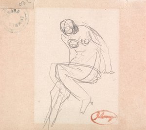 Seated Female Nude, Probably for "Susannah and the Elders" by George Romney