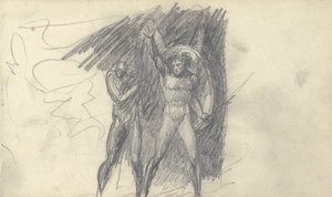 Sketchbook Drawing by George Romney