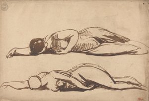 Sketches of a Prostrate Woman by George Romney