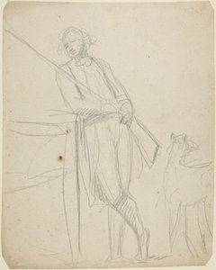 Study for a Full-Length Portrait of a Man Holding a Gun by George Romney