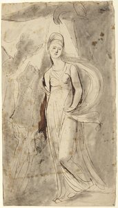Study for the Portrait of Elizabeth Warren, Viscountess of Bulkeley, as Hebe by George Romney