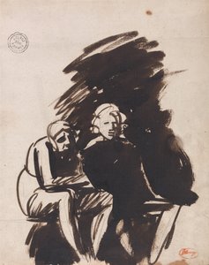 Study of Two Figures by George Romney