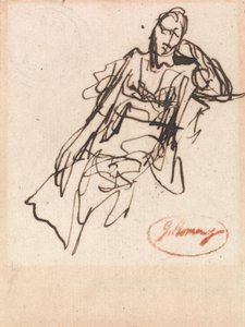 Study of a Seated Woman by George Romney