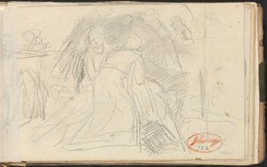 Two Figures Lifting a Prone Figure by George Romney