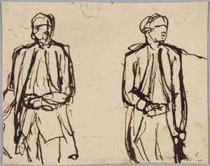 Two Standing Male Figures by George Romney