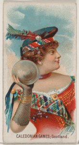 Caledonian Games, Scotland, from the Holidays series N80 for Duke brand cigarettes by George S. Harris and Sons