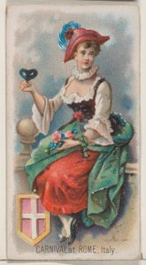 Carnival at Rome, Italy, from the Holidays Series N80 for Duke Brand Cigarettes by George S. Harris and Sons