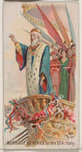 Marriage of Venice to the Sea, Italy, from the Holidays series N80 for Duke brand cigarettes, 1890