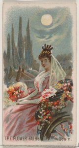 The Flower Fair, Spain, from the Holidays series N80 for Duke brand cigarettes, 1890