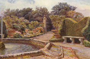 Italian Gardens: The Fountain, Villa di Caniparola by George Samuel Elgood