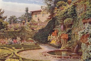 Italian Gardens: The Palazzo from the Parterre, Villa Palmieri by George Samuel Elgood