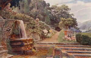 Italian Gardens: Villa Cicogna, Below the Cascade by George Samuel Elgood