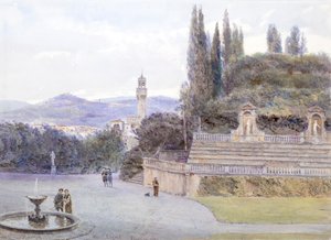 The Boboli Gardens, Pitti Palace, Florence by George Samuel Elgood