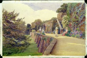 The Terrace at Berkeley Castle, Gloucestershire, 1887 by George Samuel Elgood