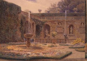 The Garden at Villa Cigogna Mozzoni by George Samuel Elgood