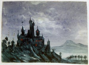Fantasy Castle in Moonlight I by George Sand
