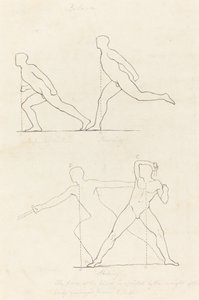 Preparing to Run; Running; Striking by George Scharf after John Flaxman
