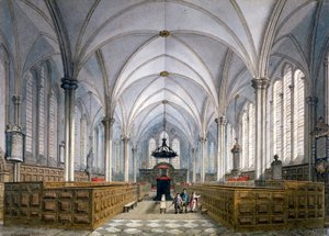 Interior View of Temple Church, London by George Shepherd