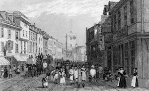 Market Day in Dartford, Kent, engraved by Henry Adlard by George Shepherd
