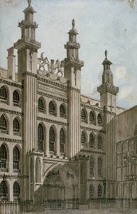 South-west view of the Guildhall front, City of London, 1810 by George Shepherd