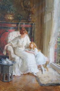 Mother and Daughter at Tea Time