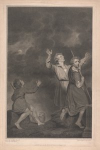 West Window of the Chapel, New College Oxford, Adoration of the Shepherds, From the Nativity Scene by George Siegmund Facius