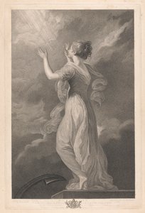 West Window of the Chapel, New College Oxford: The Virtues - Hope by George Siegmund Facius