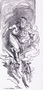 Brimo the wild witch huntress, from The Heroes published by George Allen and Unwin 1929 by George Soper