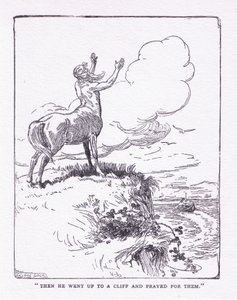 Then she went up the cliff and prayed for them, from The Heroes published by George Allen and Unwin 1929 by George Soper