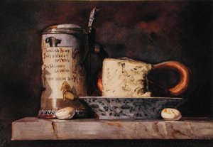 Still life with Cheese and Stein