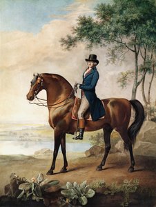 Warren Hastings Esq. on his Arabian Horse, after a painting by George Stubbs
